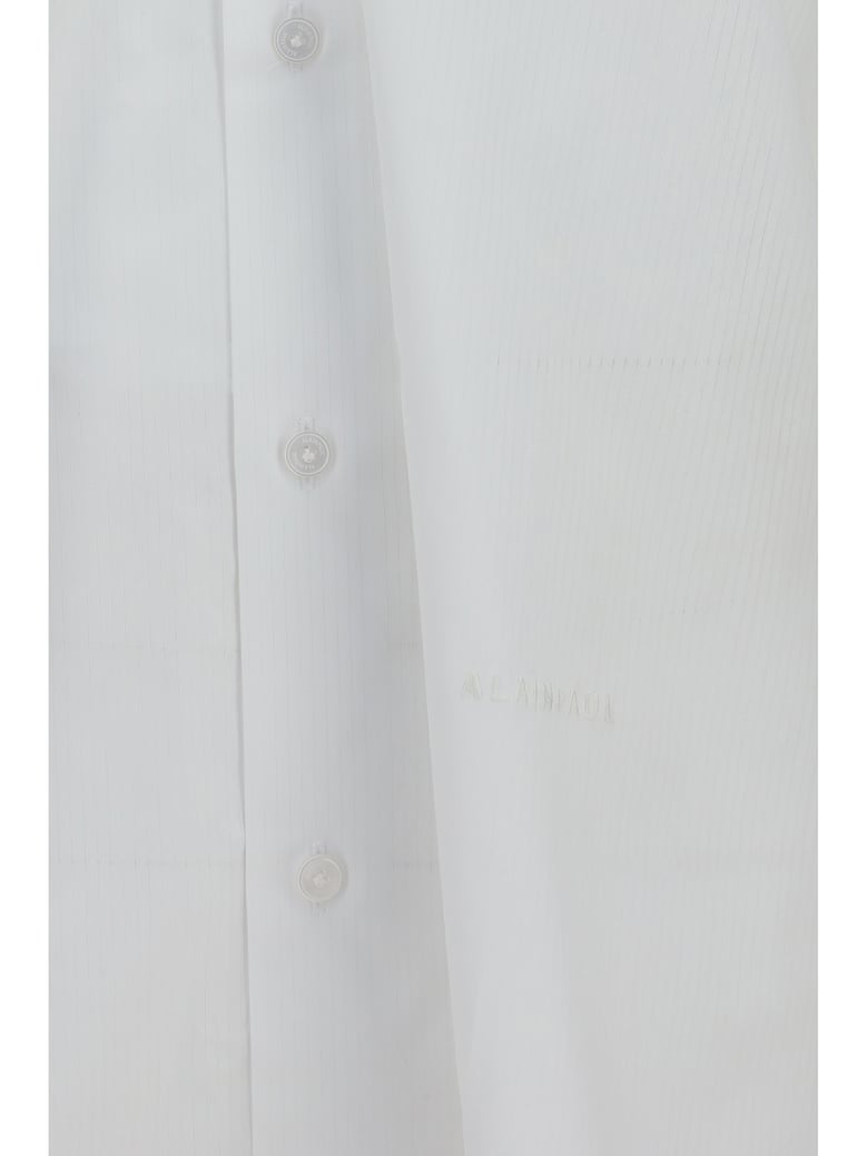 shirt elasticated collar white pinstripes by Selfnex