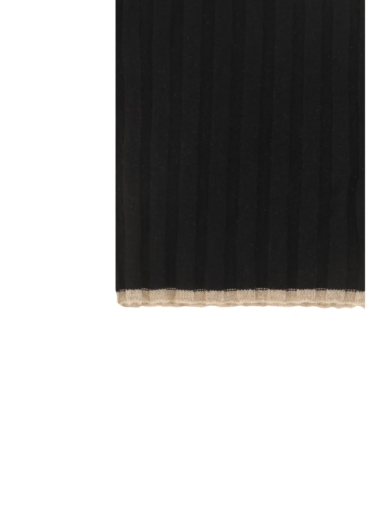 cashmere scarf black/brown by Selfnex