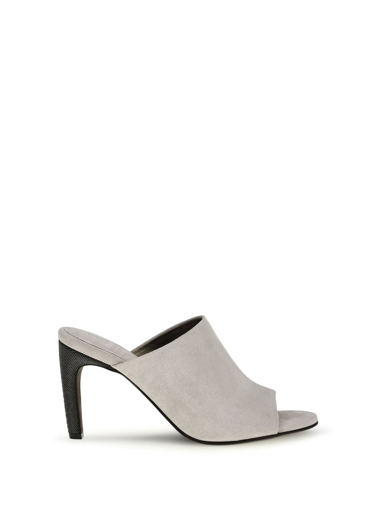mules suede bone by Selfnex