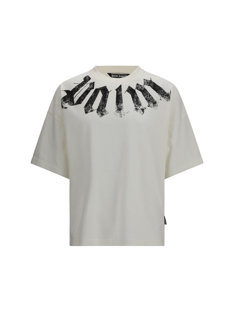 t-shirt big neck logo off white/black by Selfnex