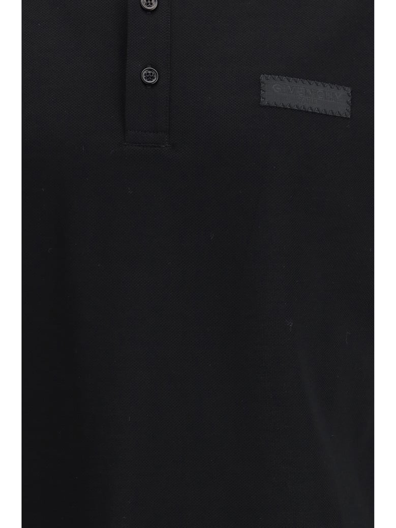 polo shirt black cotton by Selfnex