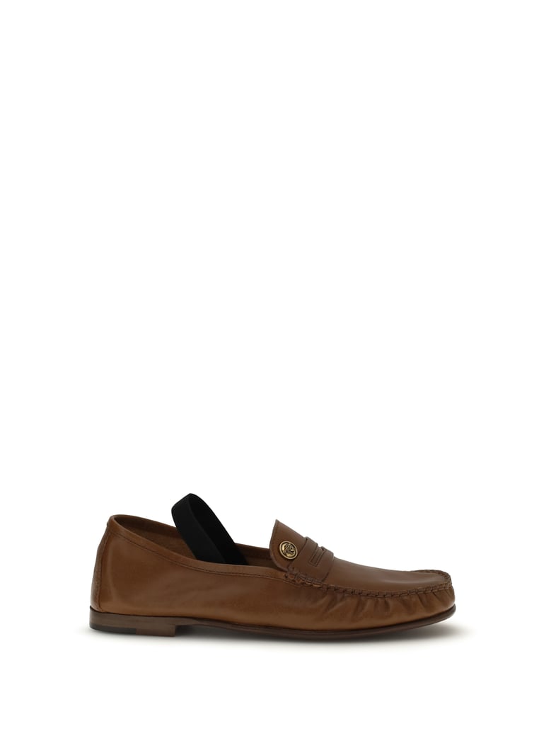 leather loafers brown/gold by Selfnex