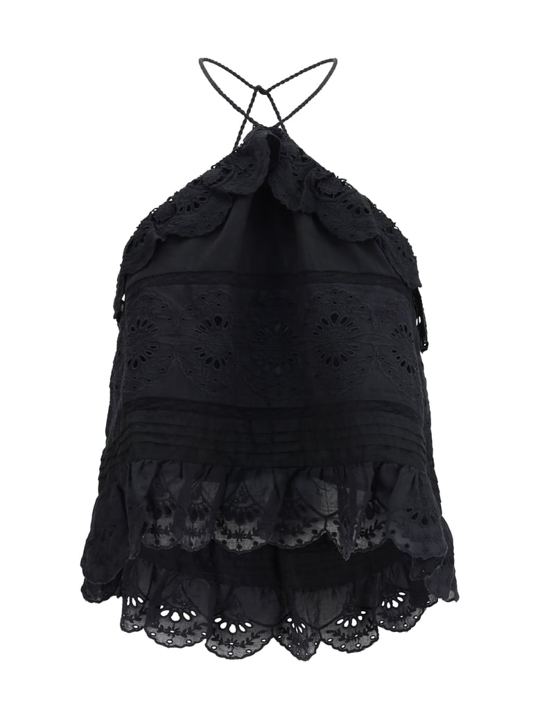 ruffle top prisha black by Selfnex