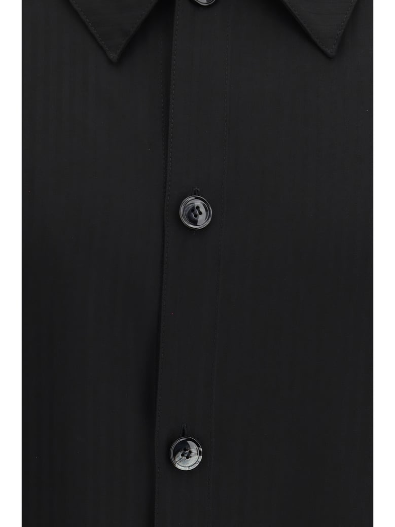 shirt chevron viscose twill black by Selfnex