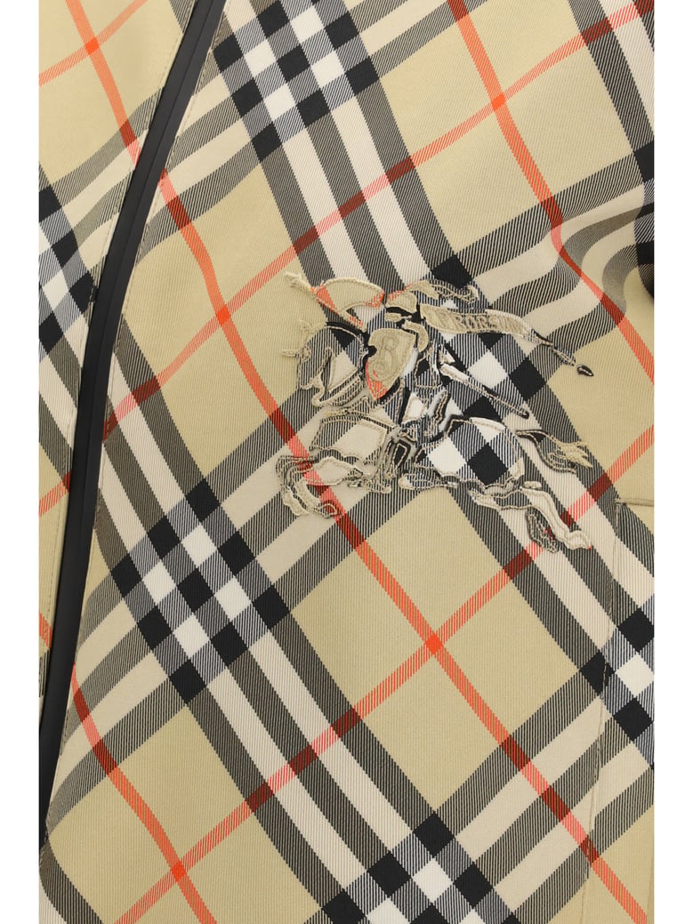 cropped reversible check jacket — sand by Selfnex