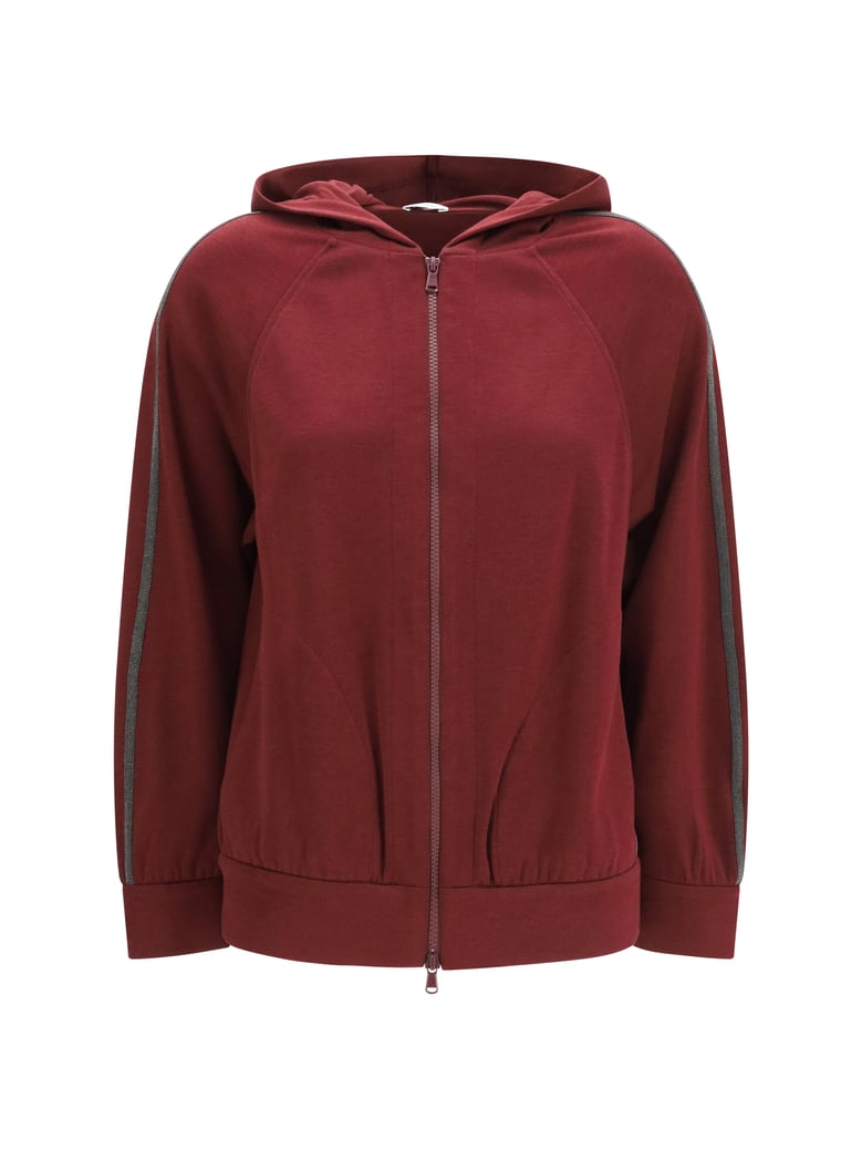 long-sleeve zip hoodie cabernet by Selfnex