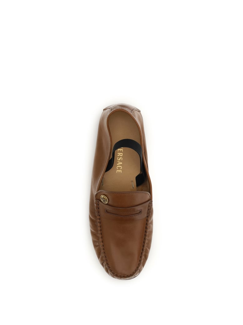 leather loafers brown/gold by Selfnex