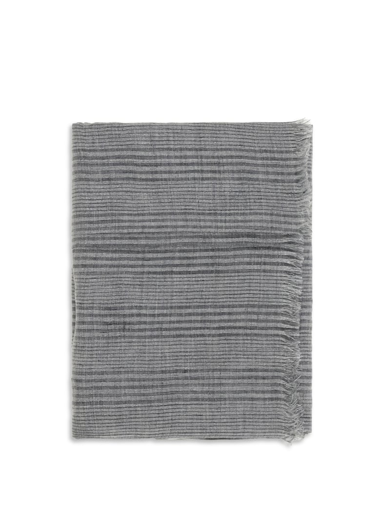 linen scarf grey/silver by Selfnex