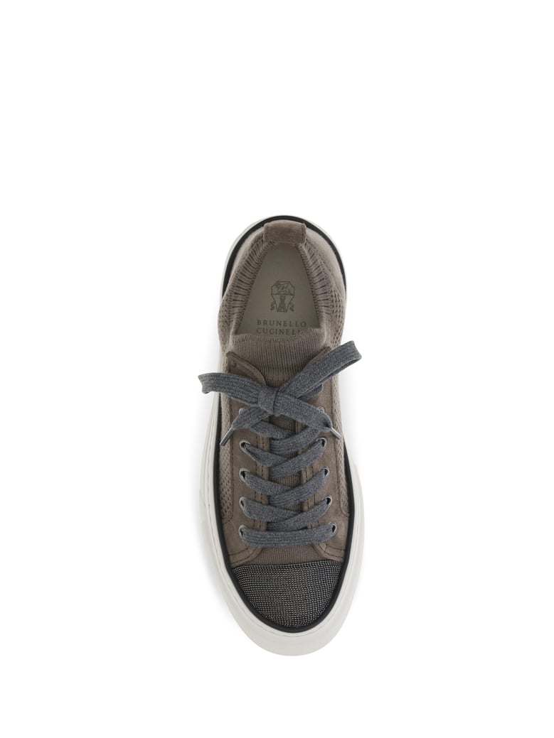 sneakers cotton-knit suede chocolate by Selfnex