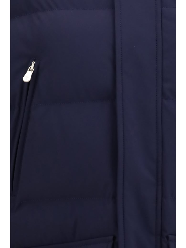 nylon hooded jacket cobalt/pewter by Selfnex