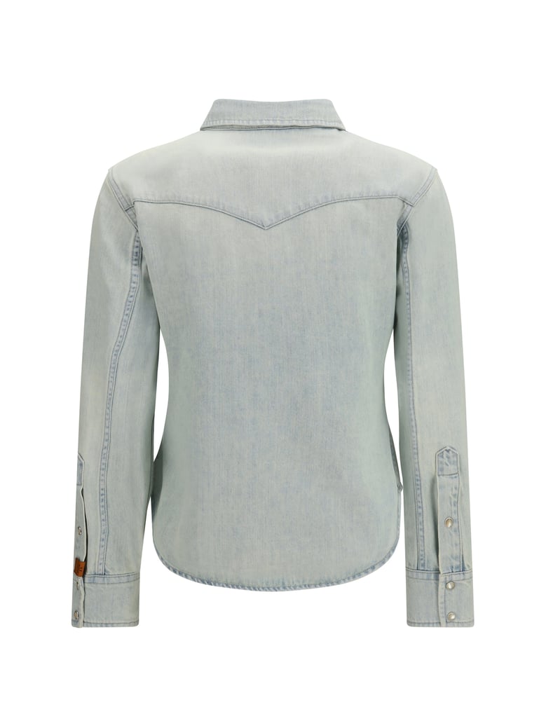 shirt western light blue denim by Selfnex