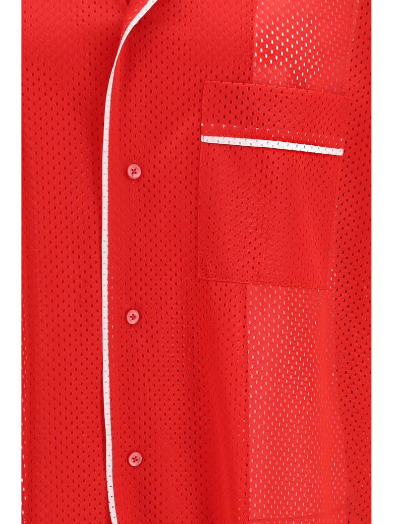 shirt in technical mesh with reversed 22 print by Selfnex