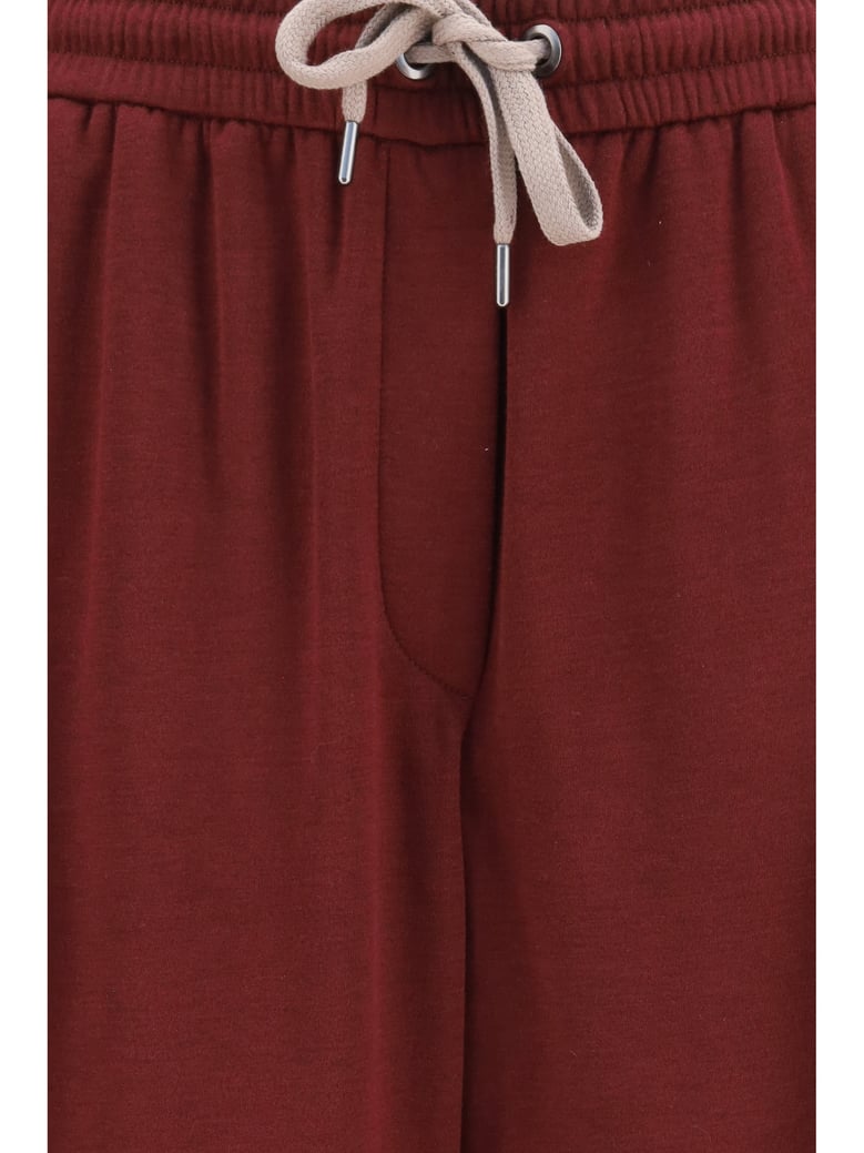 track pants cotton-silk cabernet by Selfnex