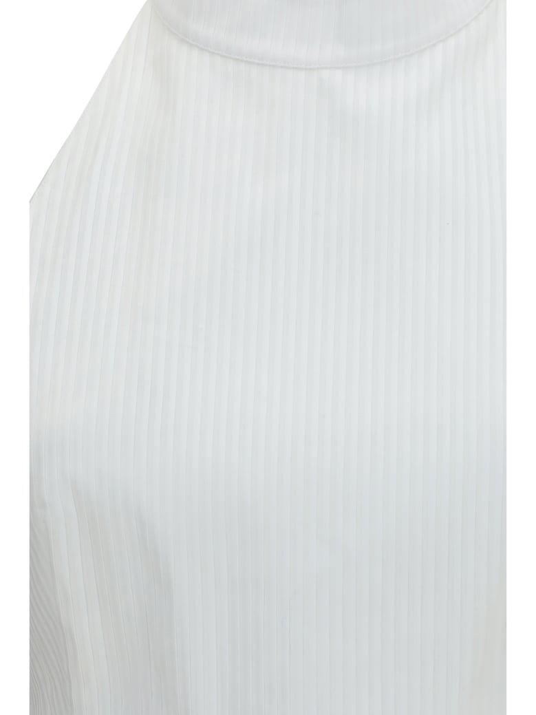 top plastron cotton poplin white by Selfnex
