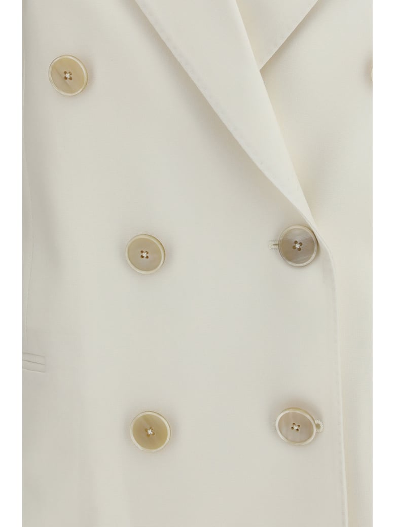 jacket double-breasted wool and mohair white by Selfnex