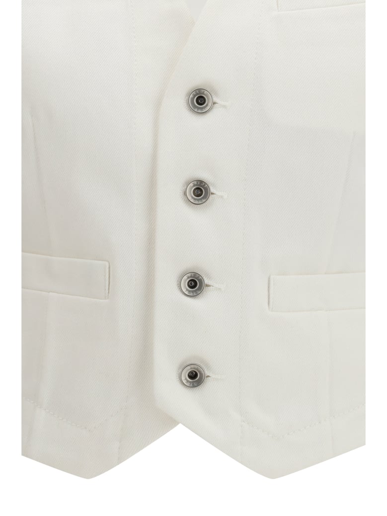 denim vest off white by Selfnex