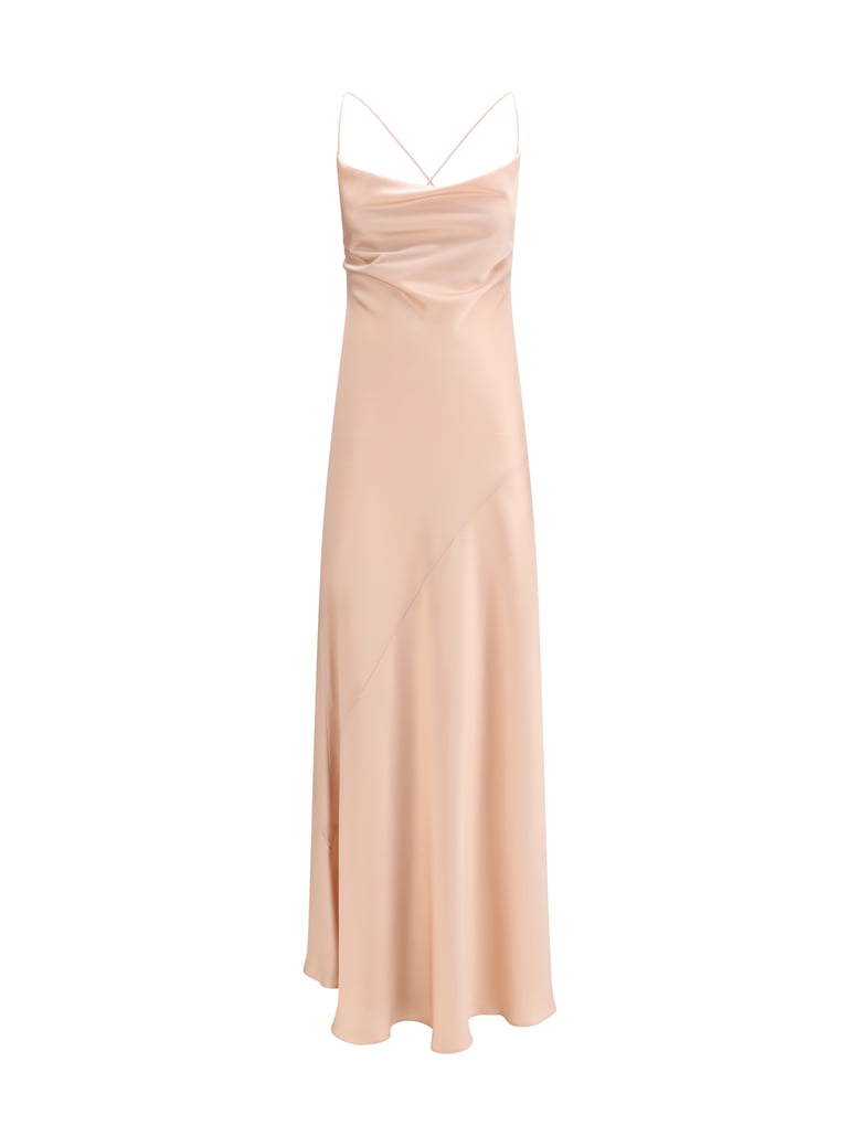 dress farro satin mahogany pink by Selfnex