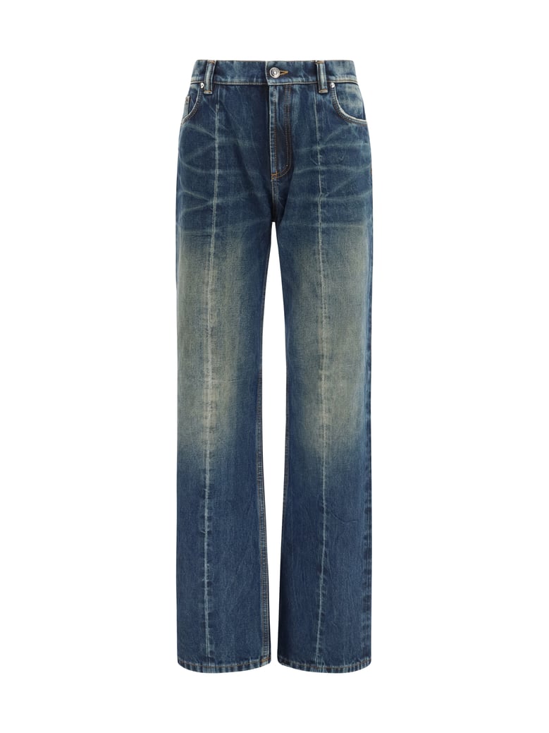 denim jeans straight-leg dirty blue by Selfnex
