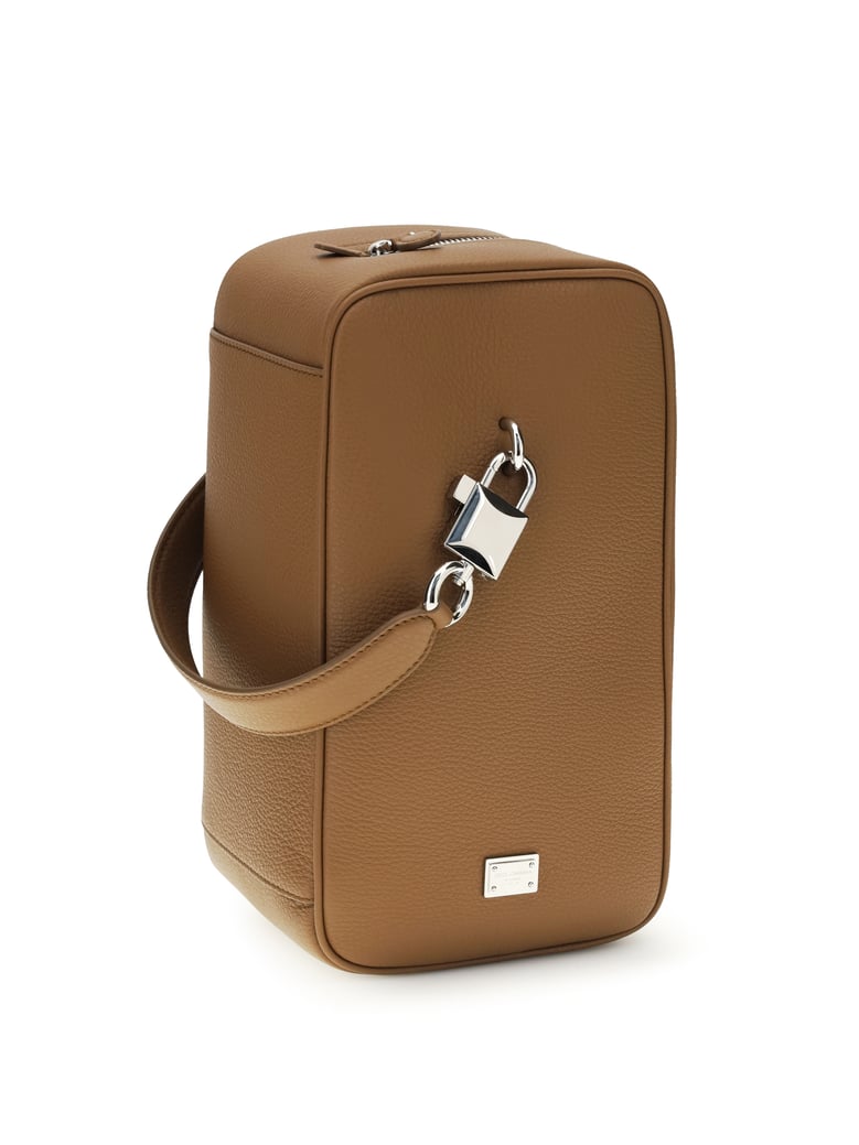 handbag lock caramel leather by Selfnex