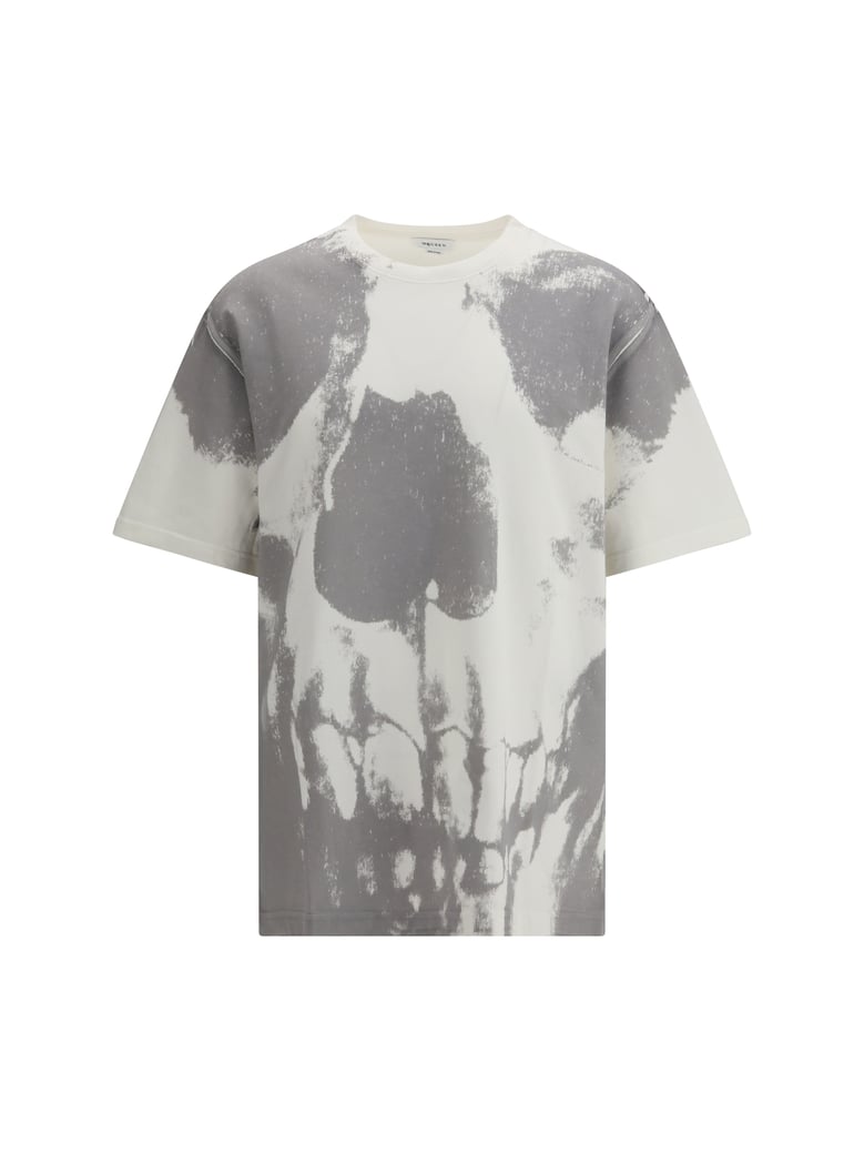 t-shirt skull print white/silver by Selfnex
