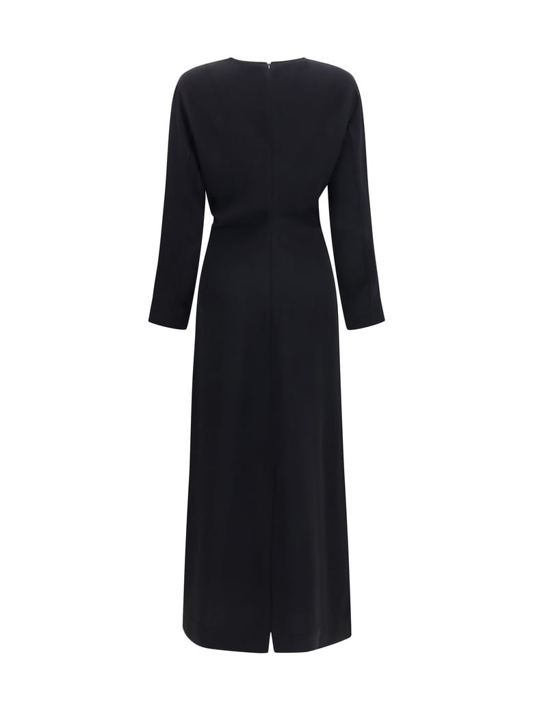 long-sleeve low-waist dress, black by Selfnex