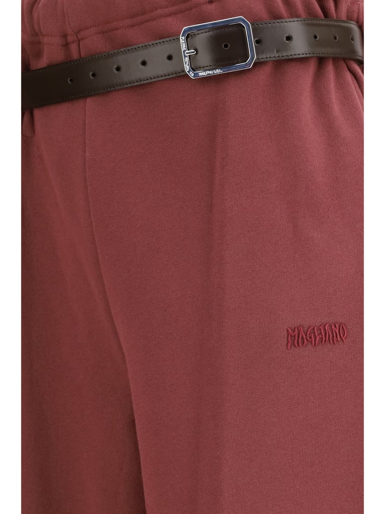 track pants buckle-belt red by Selfnex