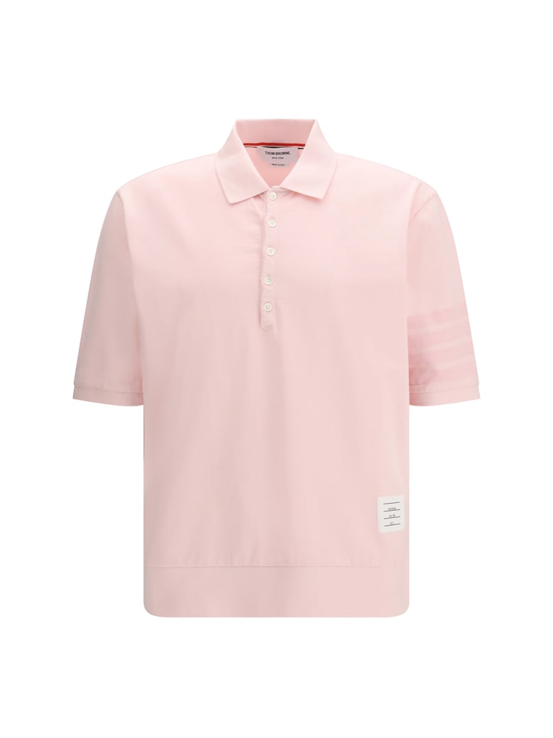 cotton polo shirt light pink by Selfnex