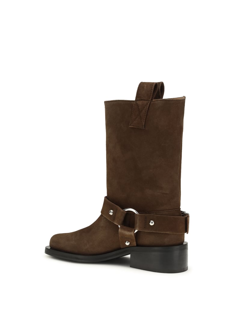 biker boots suede chicory coffee by Selfnex