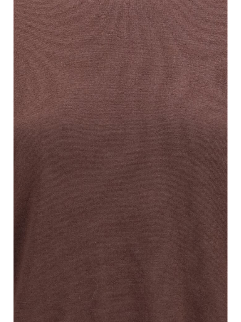 short-sleeve cashmere and silk sweater by Selfnex