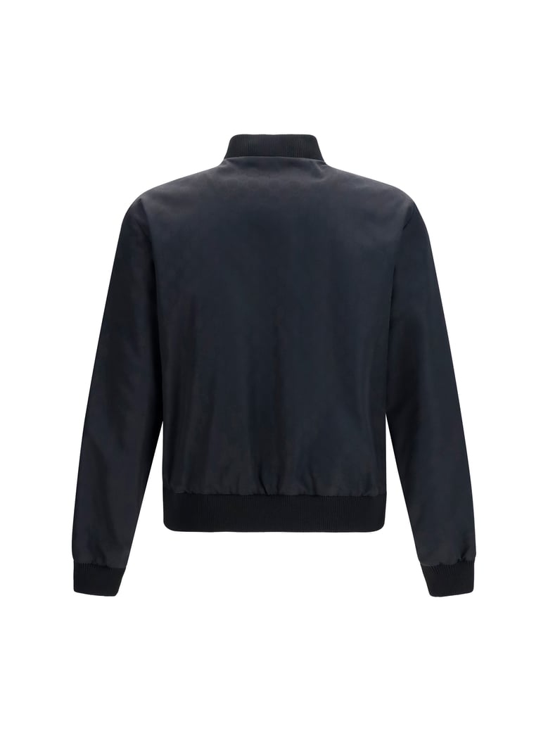 jacket reversible zip silk faille black by Selfnex