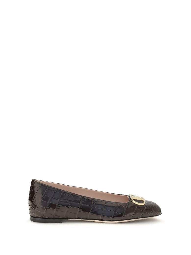 ballerina flats oak brown nappa leather by Selfnex