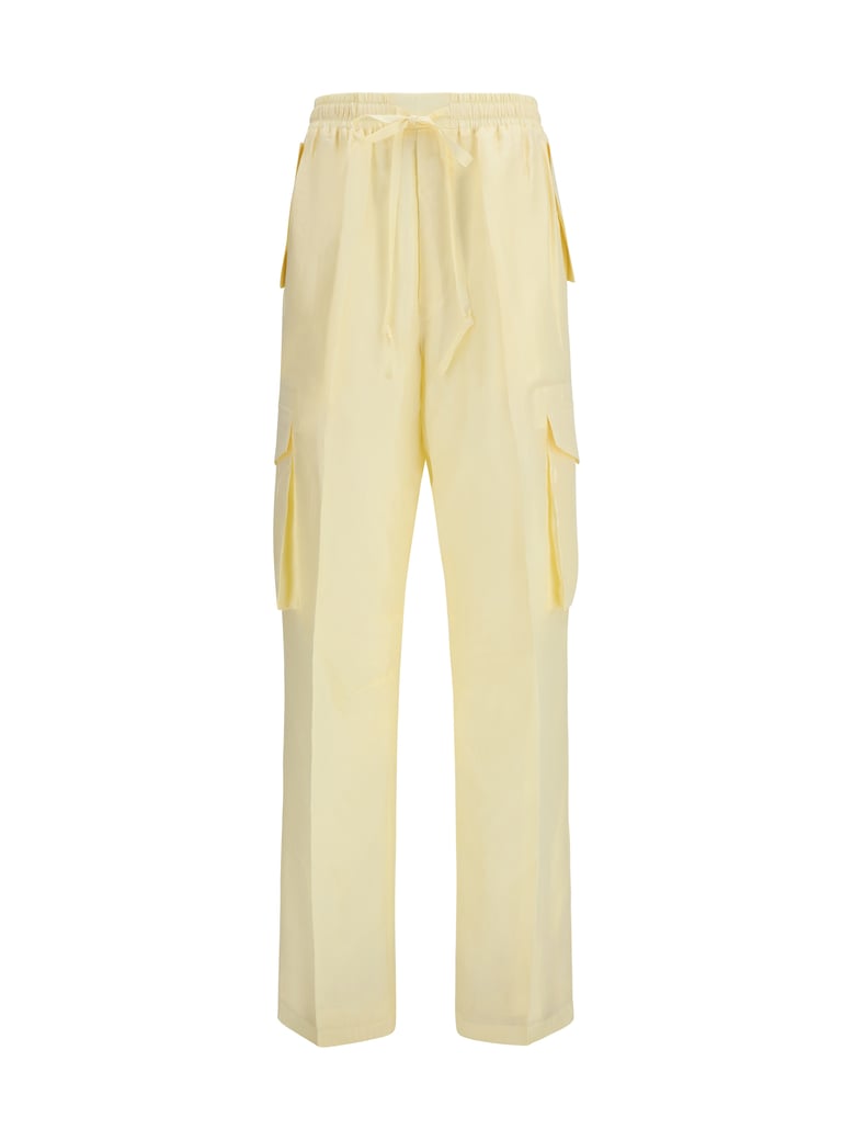 silk cargo pants vanilla by Selfnex