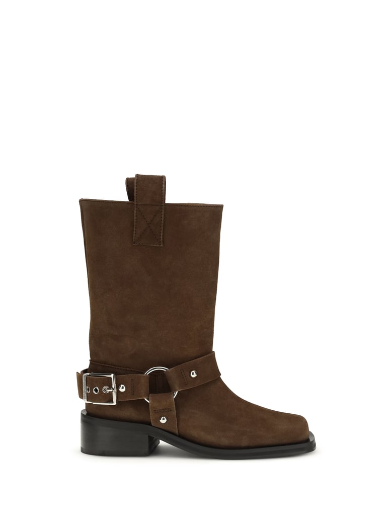 biker boots suede chicory coffee by Selfnex