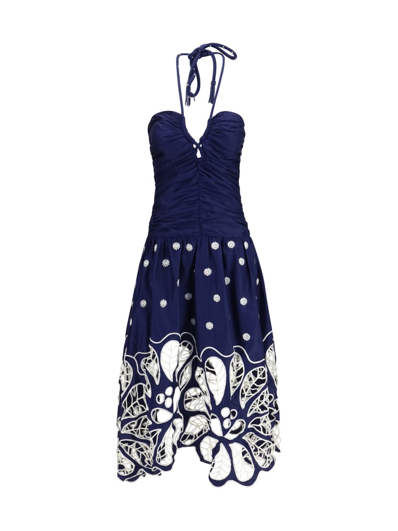 midi dress richelieu dark blue by Selfnex
