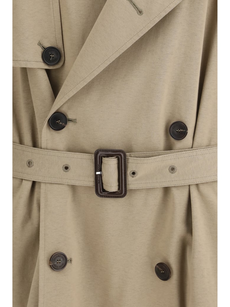 trench coat belted double-breasted explorer beige by Selfnex