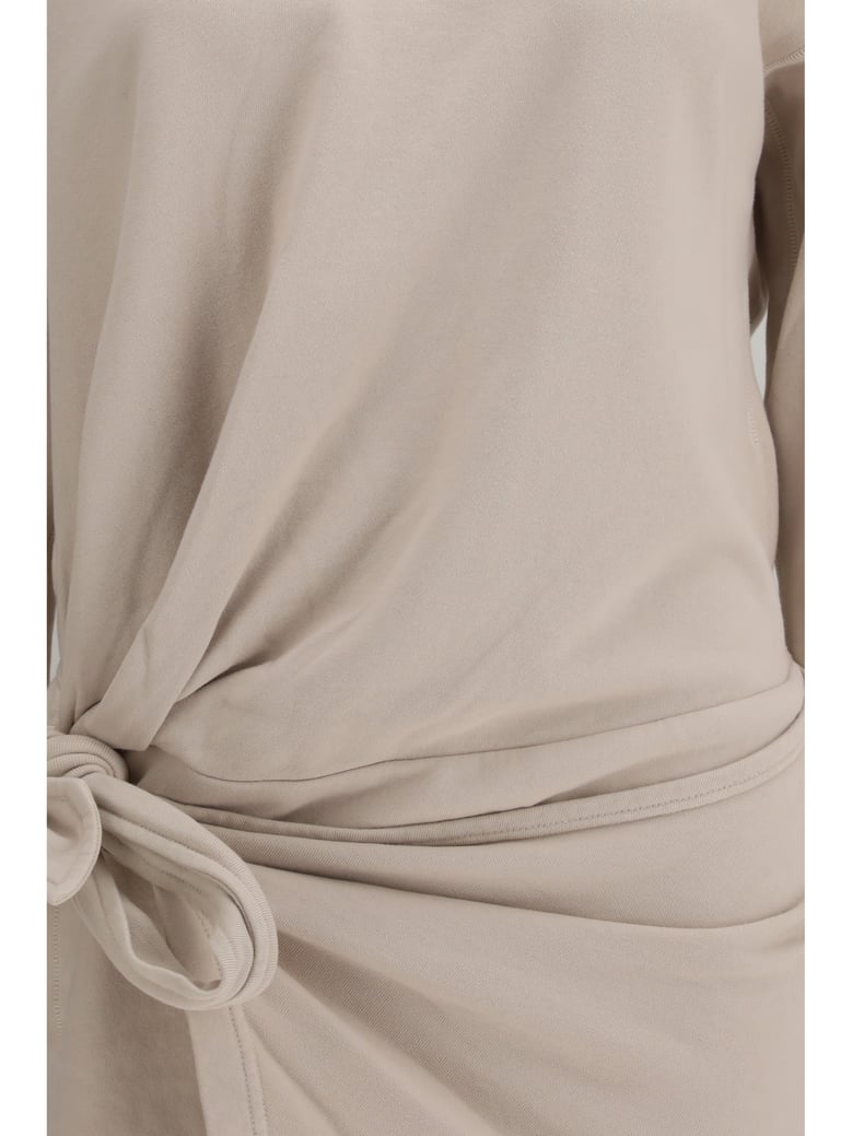 fleece dress zae beige by Selfnex