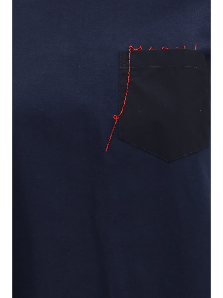 t-shirt embroidered logo blue/black by Selfnex