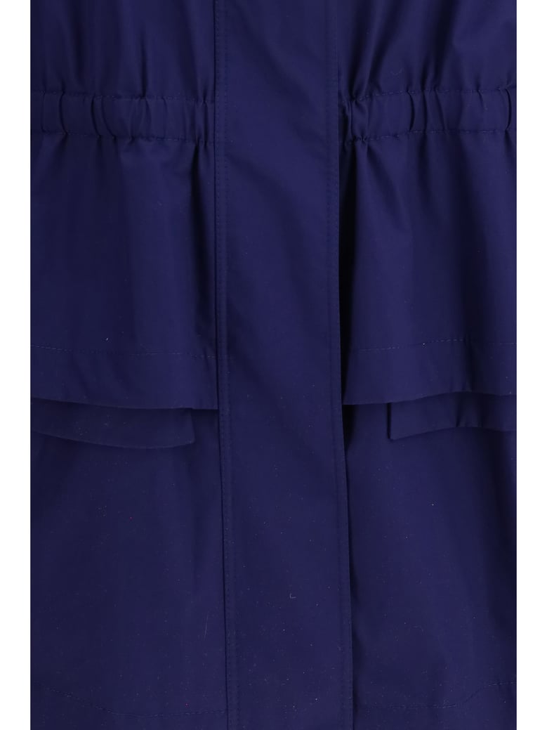 midi poplin parka blouson blue by Selfnex