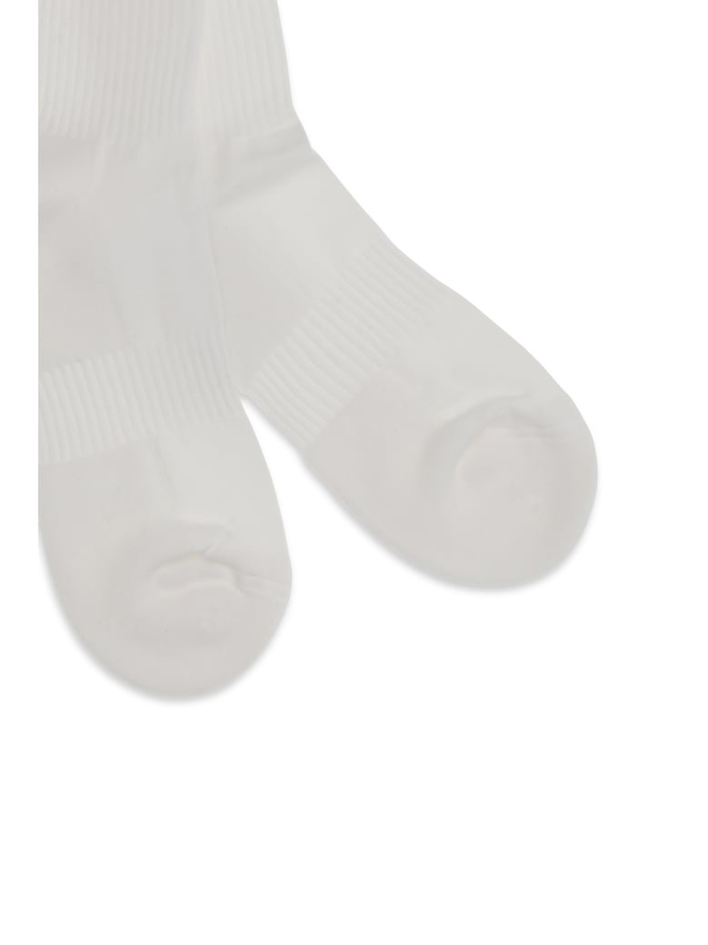 socks ribbed cotton white/light grey by Selfnex