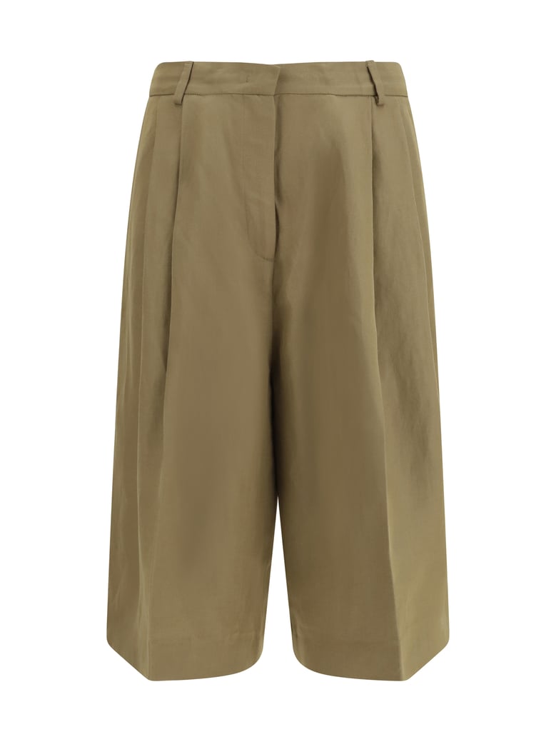 pleated pants viscose taupe by Selfnex
