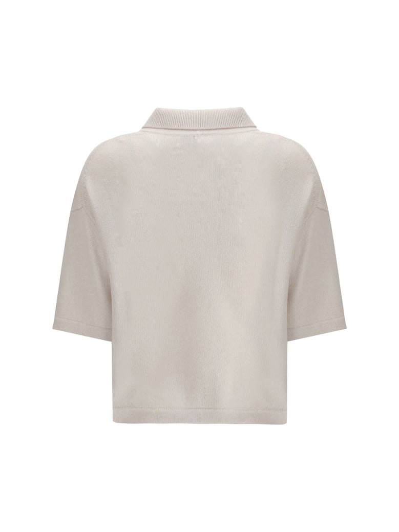 polo-neck cashmere sweater cream by Selfnex