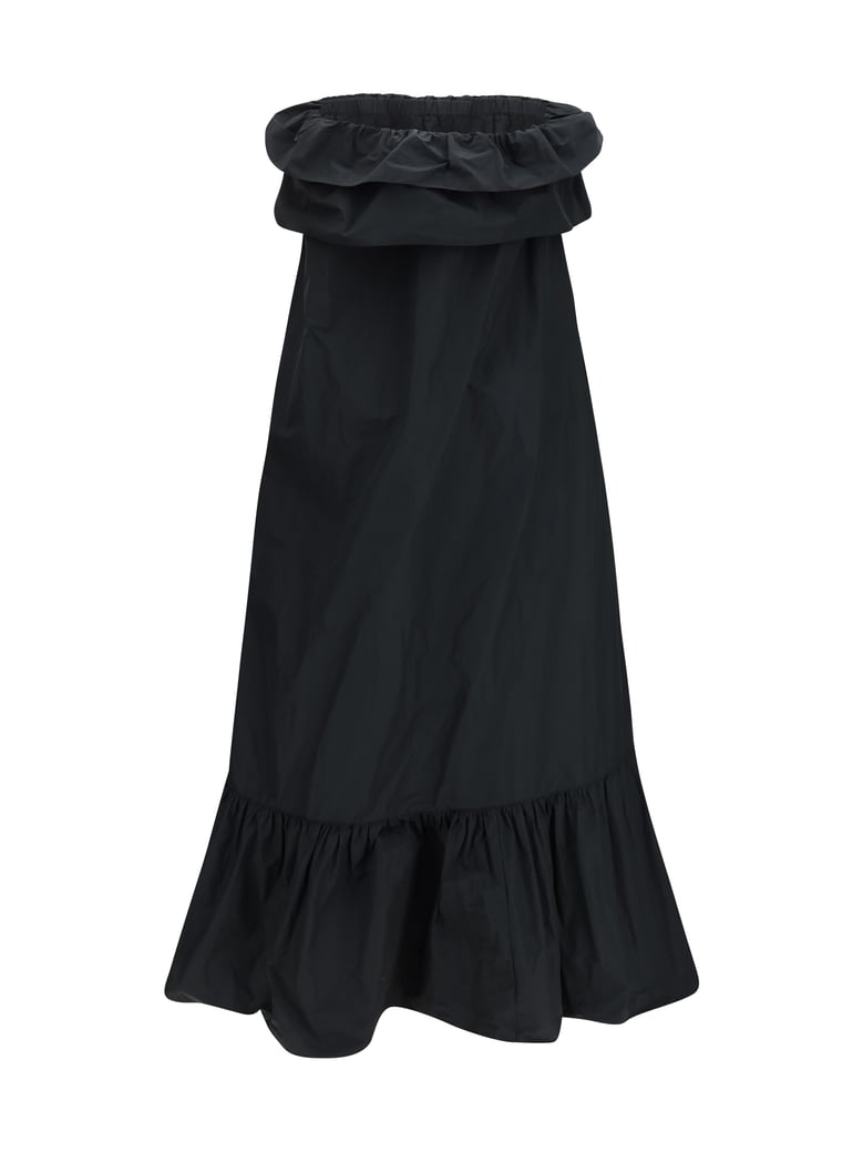 sleeveless dress in technical canvas black by Selfnex
