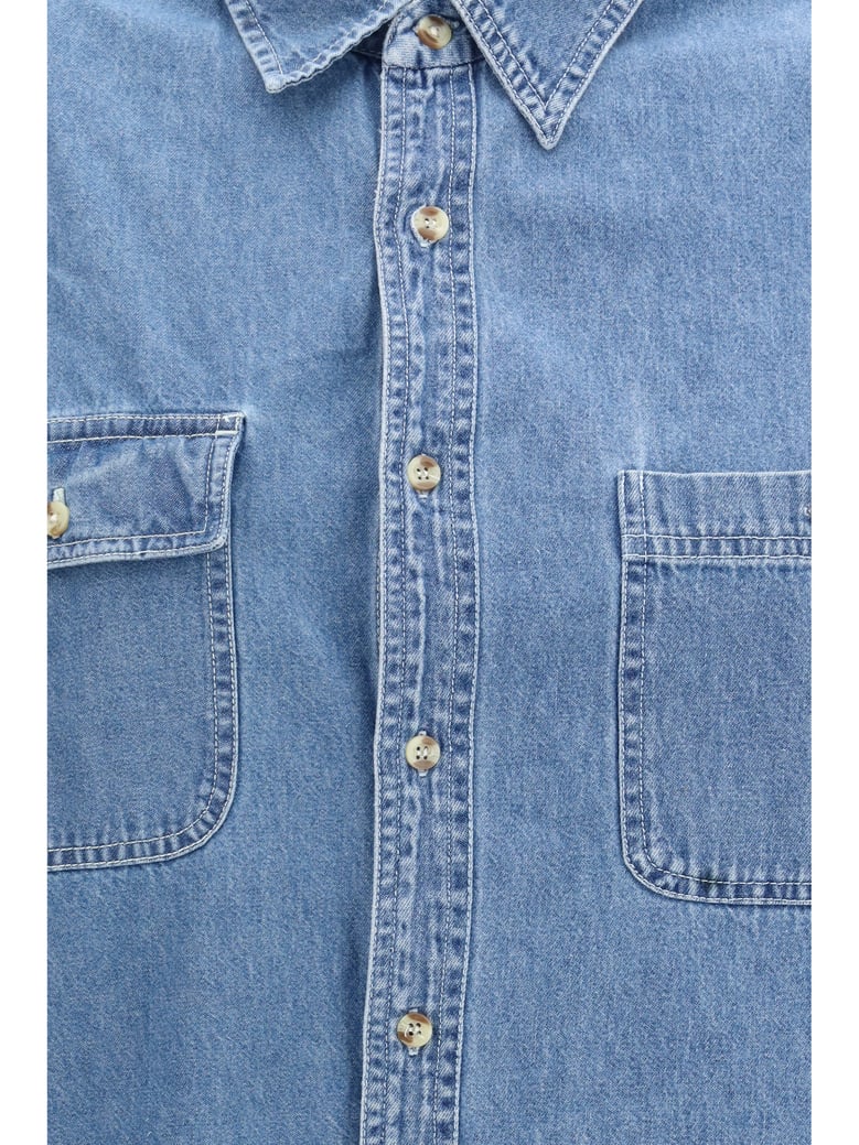denim shirt mid blue by Selfnex