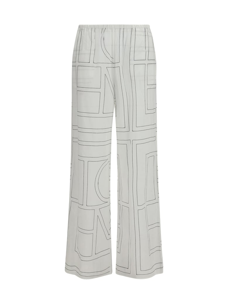 pants monogram white/black by Selfnex