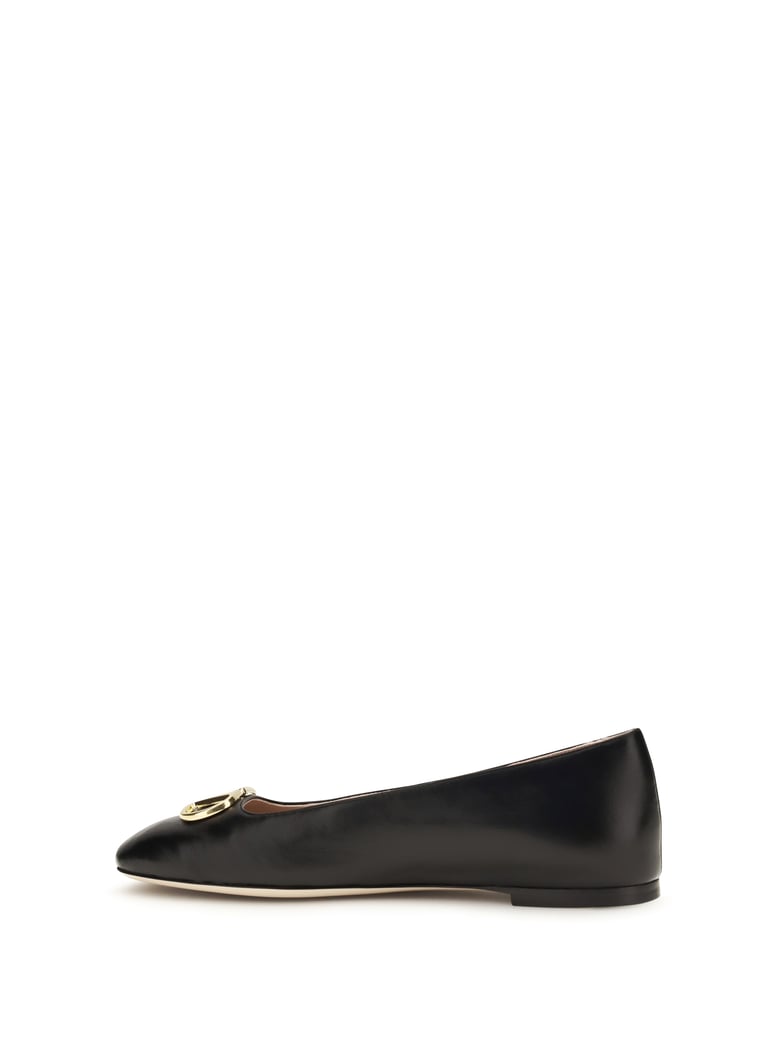 ballerina flats vlogo signature black nappa by Selfnex