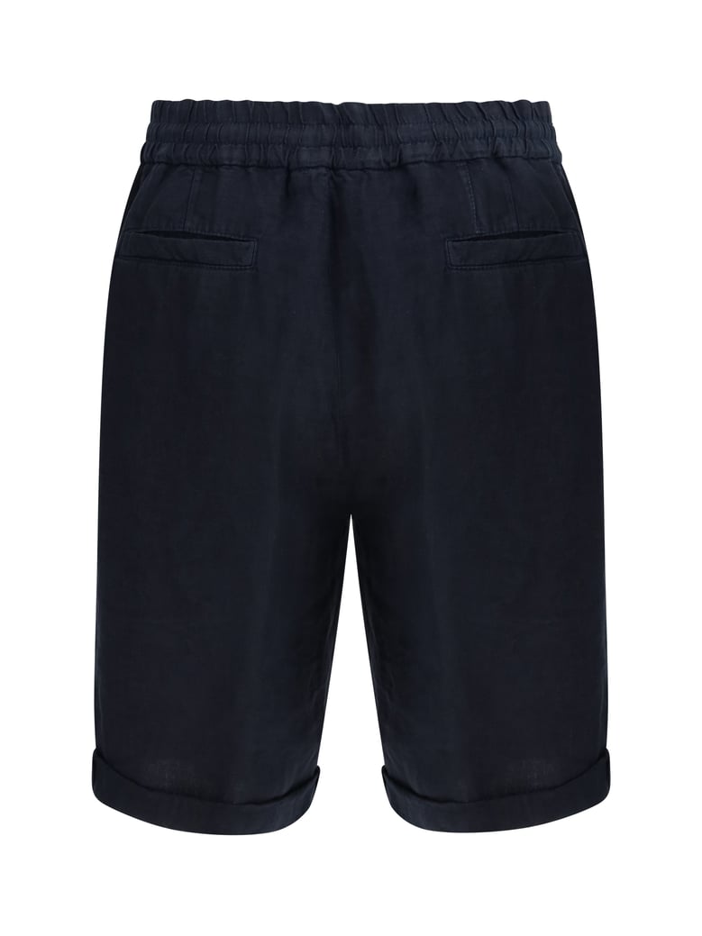 shorts linen dyed navy by Selfnex