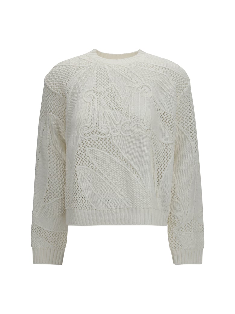 crewneck sweater white by Selfnex