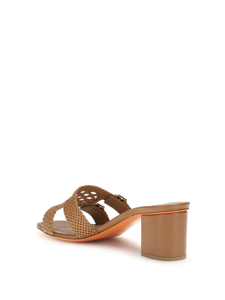 sandals woven calf leather light brown by Selfnex