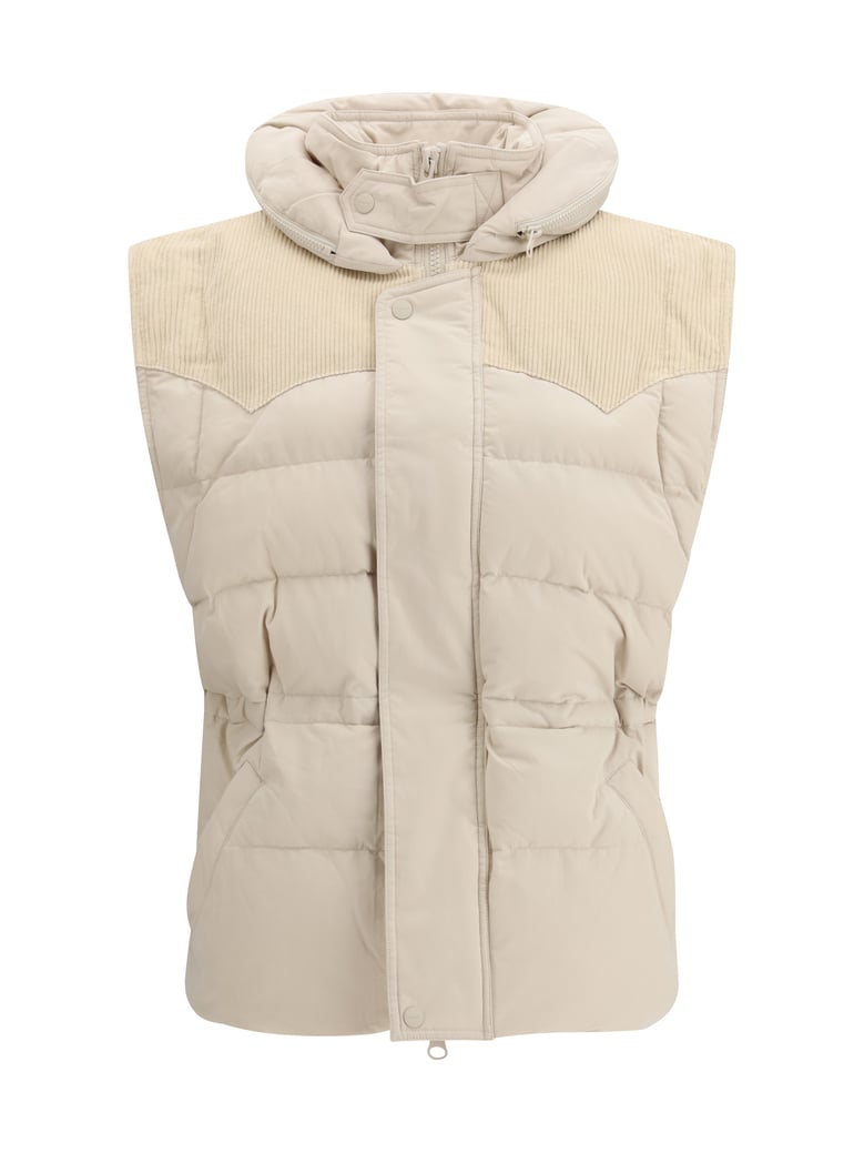 padded gilet olfa ecru by Selfnex
