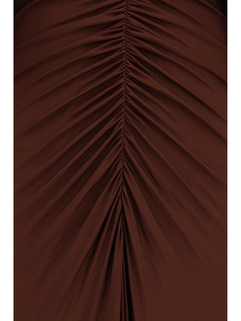 dress jersey midi brown by Selfnex